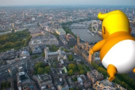 Video Activists mock Trump with baby blimp 01:50 London (CNN)A giant 'Trump Baby' balloon is set to be flown close to the UK Parliament during US President Donald Trump's visit to London next week after the Mayor of London gave the go-ahead, it was announced Thursday. Protests are expected across London when Trump arrives for his three-day visit to the UK next Friday, with the 6-meter-high (or 19 feet) orange balloon poised to take center stage.