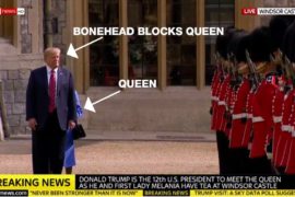 IT ONLY TOOK TRUMP A FEW HOURS TO MAKE AN IDIOT OF HIMSELF & SHAME AMERICA DURING HIS TRIP TO THE UK…